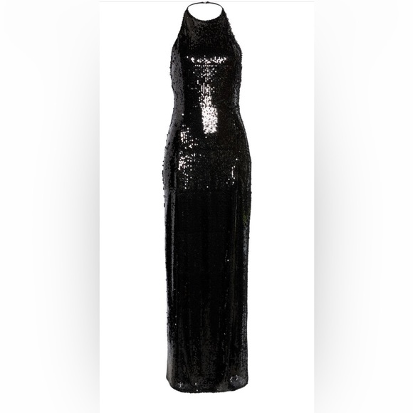 Lulus Taking The Stage Sequin Halter Neck Dress - Picture 1 of 4